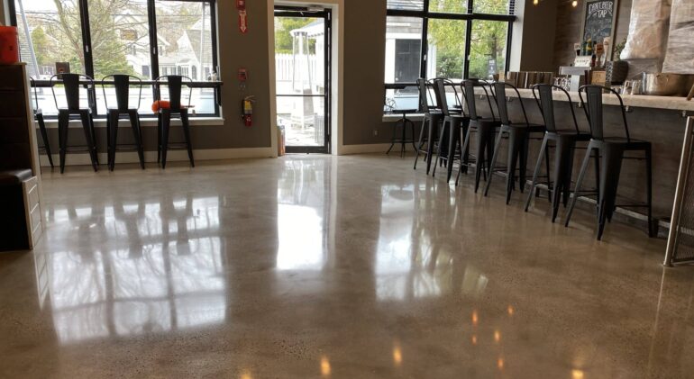 polished cement floors