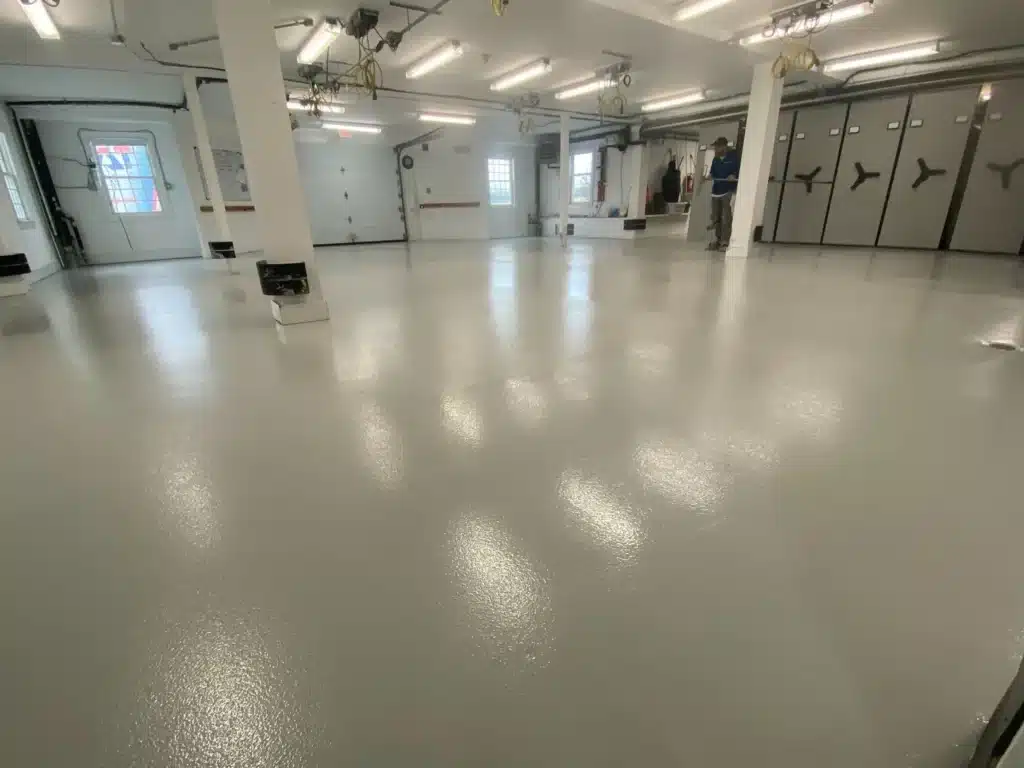 Topcoat Services has years of experience and expertise in installing solid color epoxy flooring.