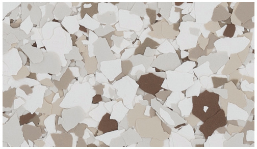 Floor Color Charts 2 Almond Milk swatch, HPF Decorative Flake (1/4 in.)
