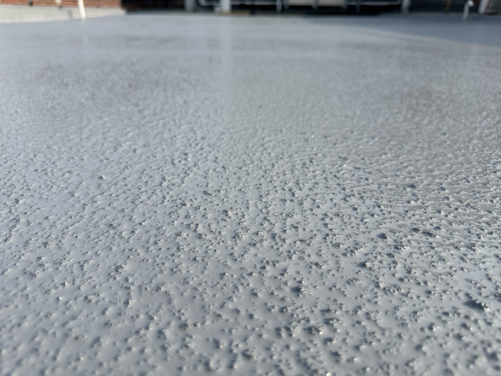 Cape Cod Hospital Parking Deck Case Study 7 Close-up of the textured finished surface of the deck waterproofing
