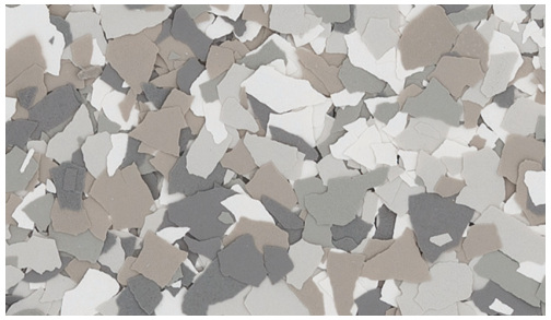 Floor Color Charts 3 Gray Squirrel swatch, HPF Decorative Flake (1/4 in.)