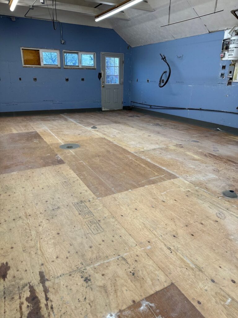 Kitchen before flooring work, The Pilot House Kitchen and Bar, Sandwich, MA