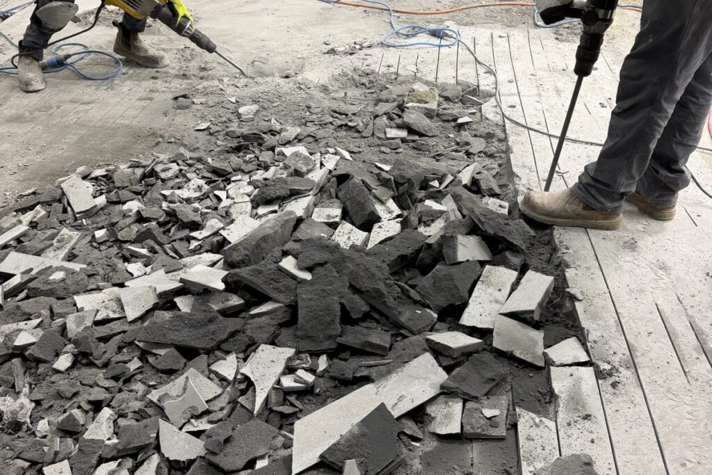 Food manufacturing facility - removing failing mortar