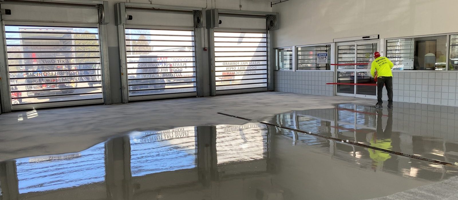 urethane cement installation wide 1